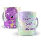 Caneca de Cerâmica 325ml Dinossauro Motivacional Caneca de Cerâmica 325ml Dinossauro Motivacional