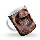 Caneca de Cerâmica 325ml Gatos e Dogs 3D