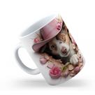 Caneca de Cerâmica 325ml Gatos e Dogs 3D