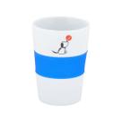 Caneca De Cerâmica 500 ml Branca/Azul Dogs Biggdesign