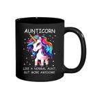 Caneca de cerâmica Aunticorn 350ml para tia - como uma tia normal