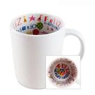 Caneca de Cerâmica Branca com Interior Feliz Aniversário 325ML