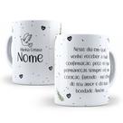 Caneca de Cerâmica Branca Personalizada 325ml Tema Crisma