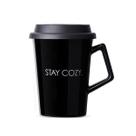 Caneca de Cerâmica com Tampa Stay Cozy Moncloa Preta 300ml Caneca de Cerâmica com Tampa Stay Cozy Moncloa Preta 300ml