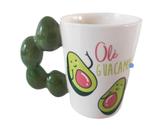 Caneca de cerâmica com tema de abacate Olé Guacamole” com capacidade de 350 ml