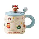 Caneca De Cerâmica De Natal Com Papai Noel E Rena, Caixa De Presente Com Tampa, Decorações De Natal