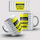 Caneca de Cerâmica Dia dos Pais "Cuidado caneca do Papai"