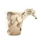 Caneca de cerâmica em forma de cavalo 350 ml - Design exclusivo de animais