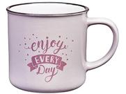 Caneca De Cerâmica Enjoy Roxa 310 Ml - Etilux