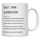 Caneca de cerâmica Funny Shit Show Supervisor 350ml