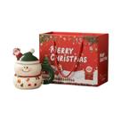 Caneca De Cerâmica Grande Para O Natal Com Tampa E Colher, Design De Desenho Animado, Presente
