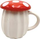 Caneca de cerâmica ICUP em forma de cogumelo com tampa 400mL Caneca de cerâmica ICUP em forma de cogumelo com tampa 400mL