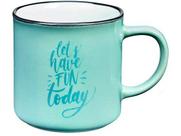 Caneca De Cerâmica Let S Have Fun Azul 310 Ml - Etilux