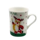 Caneca de Cerâmica Natalina Branca