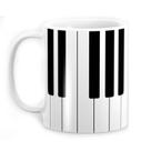Caneca de cerâmica Piano Keys 350ml para músicos e amantes da música