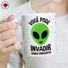 Caneca de Cerâmica Pode Invadir meu Coração ET
