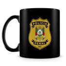 Caneca de Cerâmica Polícia Penal do Rio Grande do Sul - 325ml - 100% Preta
