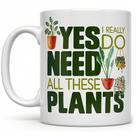 Caneca de cerâmica Sim, eu realmente preciso de todas essas plantas 350ml