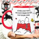 Caneca de Cerâmica Snoopy Jogo tudo pro Alto Diversos Modelos