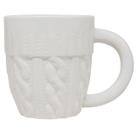 Caneca de cerâmica Sweet Water Decor de 530 ml com suéter creme