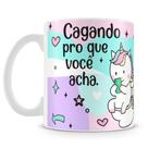 Caneca de Cerâmica Unicórnio Cagando pro que Você Acha - 325 ml Caneca de Cerâmica Unicórnio Cagando pro que Você Acha - 325 ml