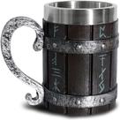 Caneca de cerâmica Viking Barrel 350ml com forro de aço inoxidável Caneca de cerâmica Viking Barrel 350ml com forro de aço inoxidável