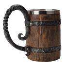 Caneca de cerâmica Viking Barrel 350ml com forro de aço inoxidável Caneca de cerâmica Viking Barrel 350ml com forro de aço inoxidável