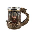 Caneca de cerâmica Viking Warrior 350 ml com alça Dragon Ship Caneca de cerâmica Viking Warrior 350 ml com alça Dragon Ship