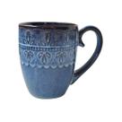 Caneca de cerâmica vintage 500ml com padrão retrô para café da manhã