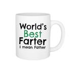 Caneca de cerâmica World's Best Farter Funny Dia dos Pais 350ml
