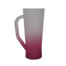 Caneca de Chopp Acrilico degradê Slim rosê gold - 430ml
