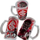 Caneca de Chopp de Vidro Jateada 475ml Personalizada com Seu Time