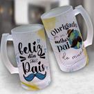 Caneca De Chopp Dia Dos Pais Vidro 475ml Copo Cerveja Personalizado
