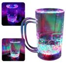 Caneca de Chopp LED Pisca Pisca 350ml Com Luzes Coloridas e Botão Liga Desliga HM246