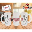Caneca de Chopp Stranger Things Eleven e Vecna Geeko