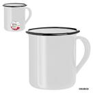 Caneca De Ferro Ágata Esmaltado Nostálgico Clássico Retrô 350ML Branca