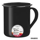 Caneca De Ferro Ágata Esmaltado Nostálgico Clássico Retrô 350ML Preta