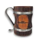 Caneca de Madeira Entalhada Rústica 980ml Tenda Medieval
