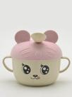 Caneca De Plástico Infantil Com Tampa E Colher - HU56658