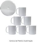 Caneca de Polímero para Sublimação Branca 400ml Quantidade:6 Canecas