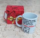 Caneca de Porcelana 325 ml de amizade com caixinha