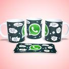 Caneca de Porcelana 325ML Amizade Estampa 11 Apta para Micro-ondas e Lava-louças Branco Outras