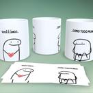Caneca de Porcelana 325ml Decorada Flork Frases Estampa 20