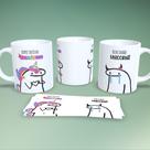 Caneca de Porcelana 325ml Decorada Flork Frases Estampa 3 Caneca de Porcelana 325ml Decorada Flork Frases Estampa 3