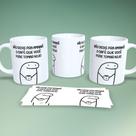 Caneca de Porcelana 325ML Flork Frases Estampa 5 Branco para Bebidas Quentes Outras Marcas