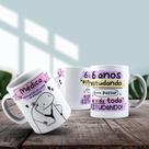 Caneca De Porcelana 325ml Flork Profissões Feminino Médica