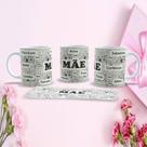 Caneca de Porcelana 325ML Mães Estampa 21 Decorada Dia das Mães Branco Outras Marcas