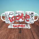 Caneca de Porcelana 325ml Personalizada Casal Decorada Casal 10
