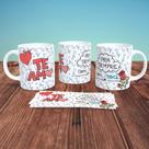 Caneca de Porcelana 325ml Personalizada Casal Decorada Casal 3