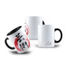Caneca de Porcelana Arte Kanji Japonês Símbolo 325mL